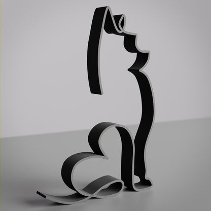 Yorkshire Terrier Dog 09 - Line Art Figure