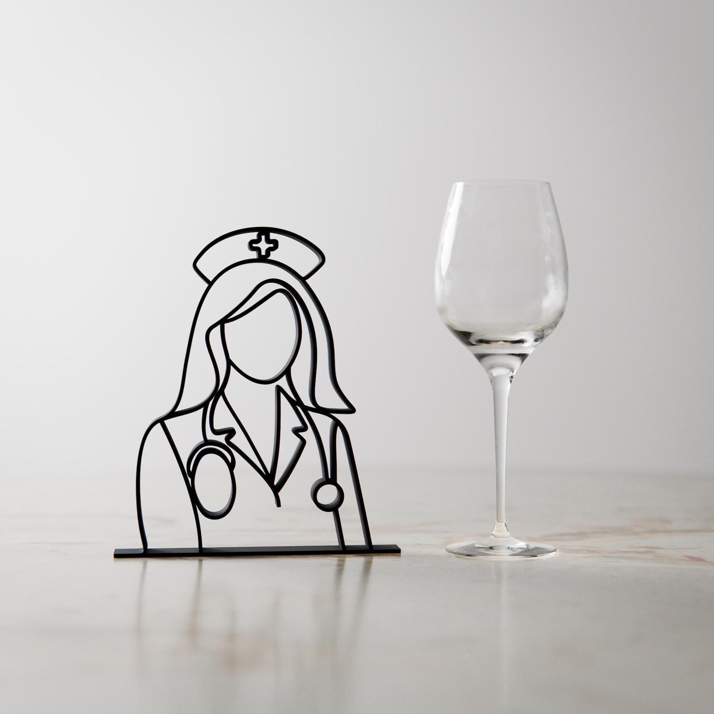 Nurse - Customized Line Art Figure