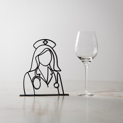 Nurse - Customized Line Art Figure