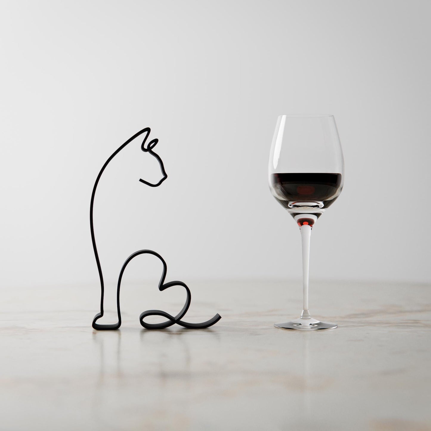 Russian Blue Cat 17 - Line Art Figure