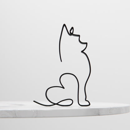 Yorkshire Terrier Dog 09 - Line Art Figure