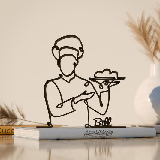 Chef - Customized Line Art Figure