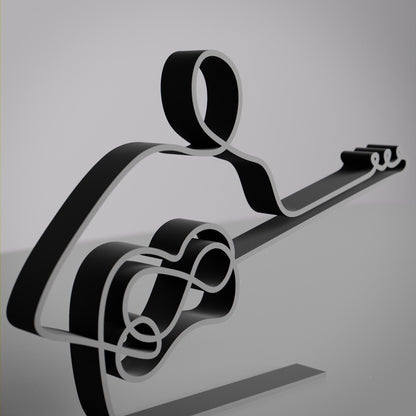 Tar Player - Customized Line Art Figure