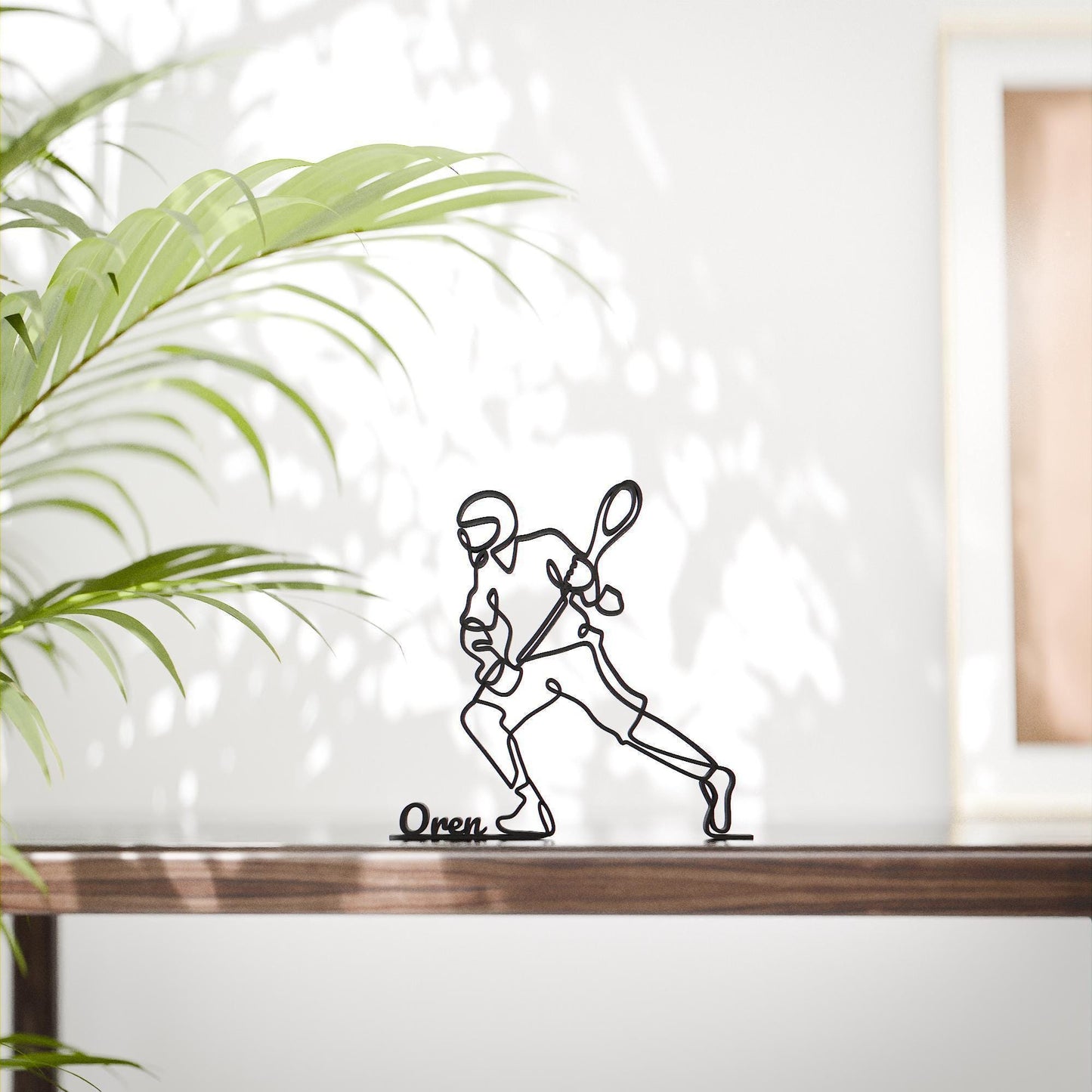 Lacrosse Player - Customized Line Art Figure