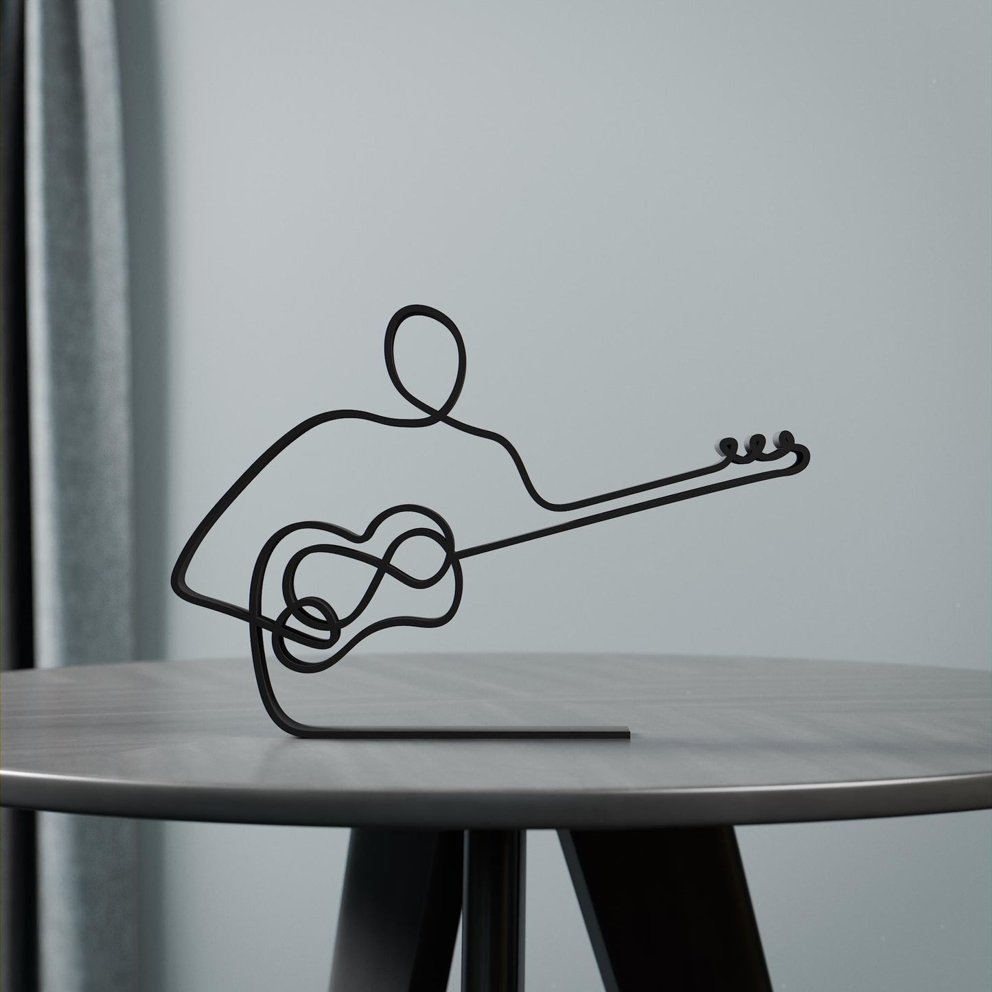 Tar Player - Customized Line Art Figure