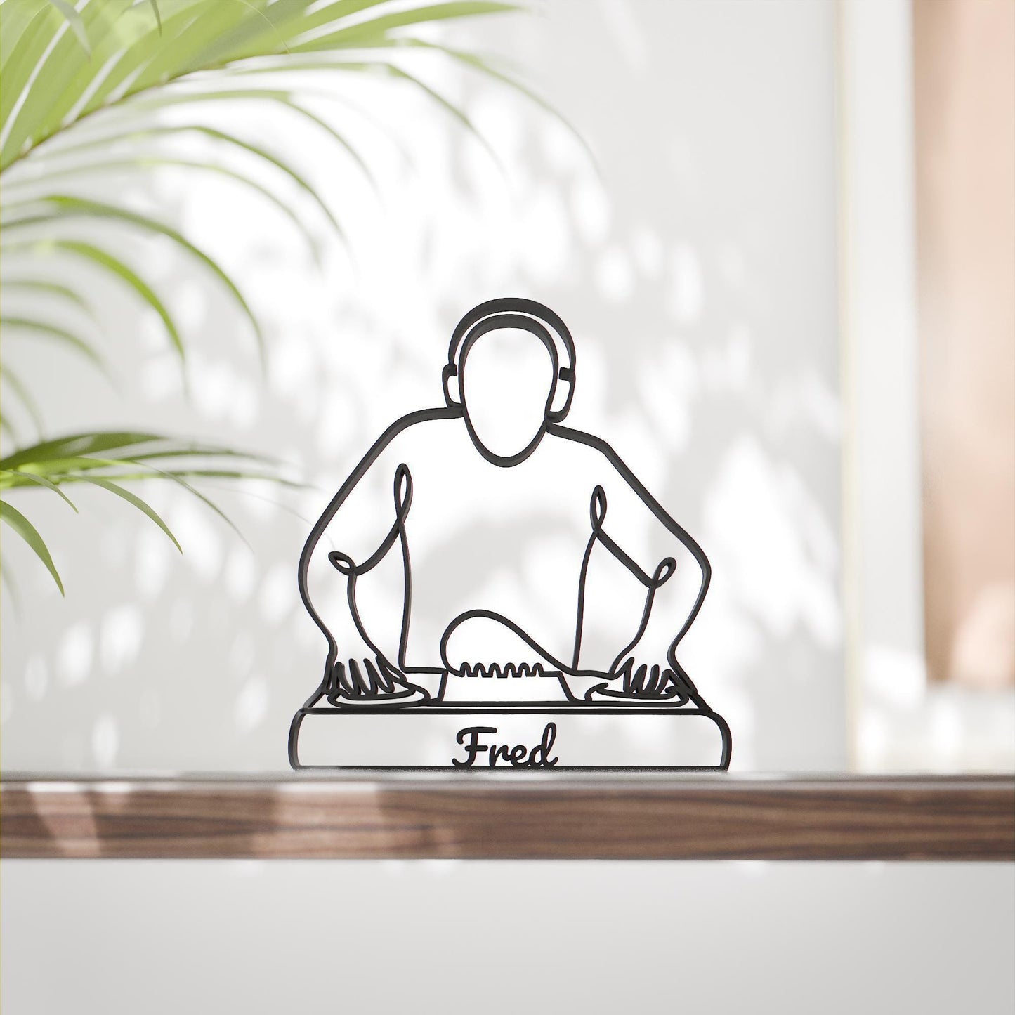 DJ - Customized Line Art Figure