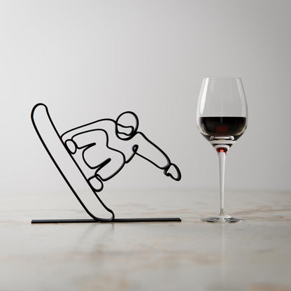 Snowboarder - Customized Line Art Figure