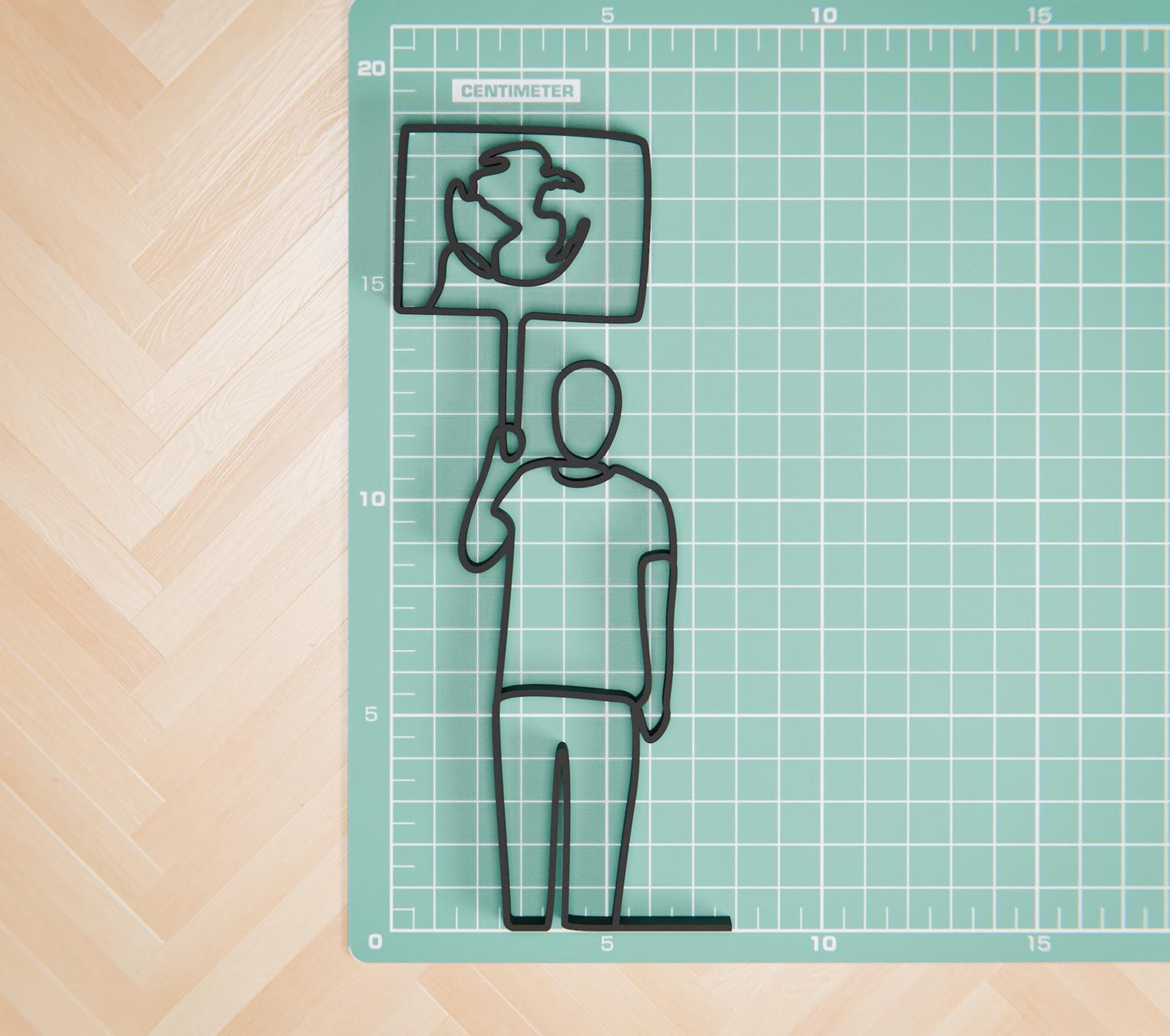 Eco Activist - Customized Line Art Figure