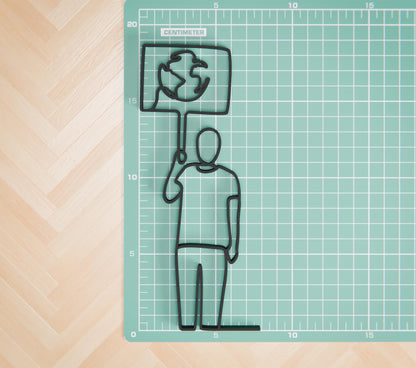 Eco Activist - Customized Line Art Figure