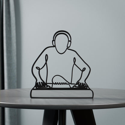 DJ - Customized Line Art Figure