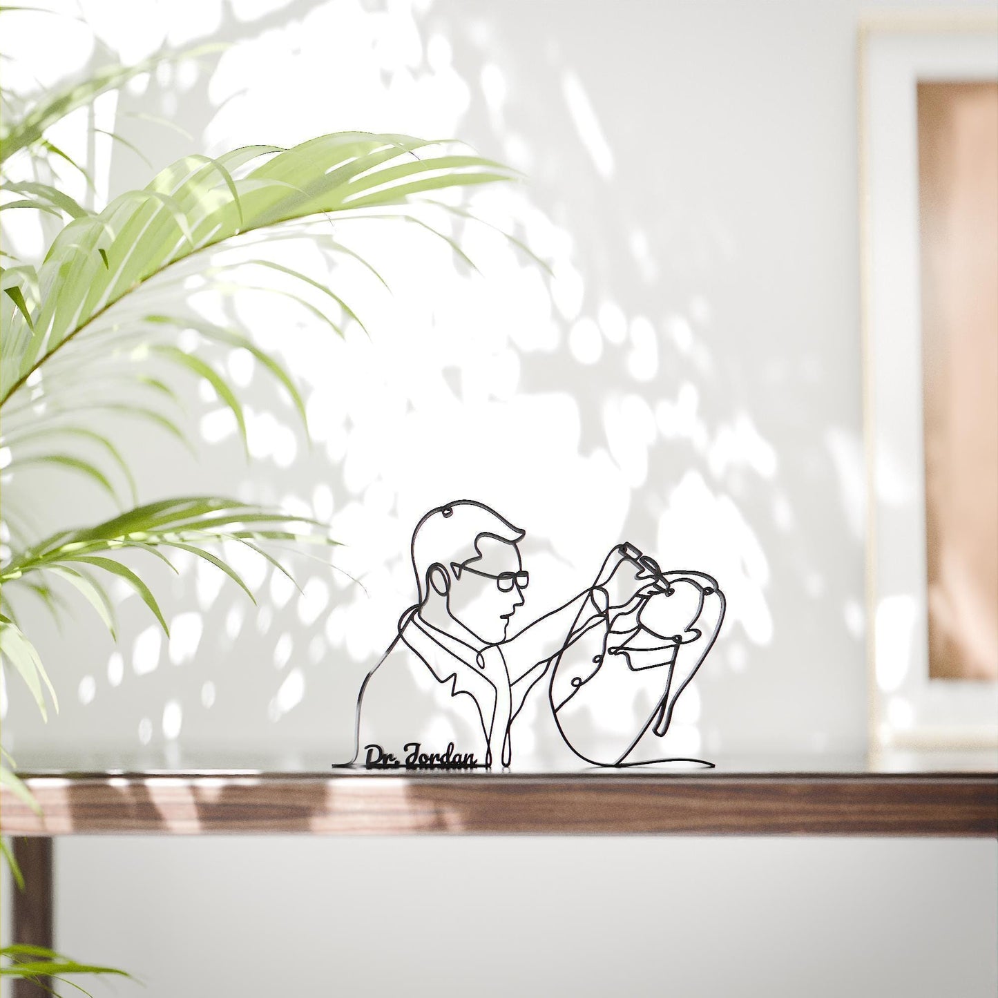 Ophthalmologist Ocular Sonographer - Customized Line Art Figure