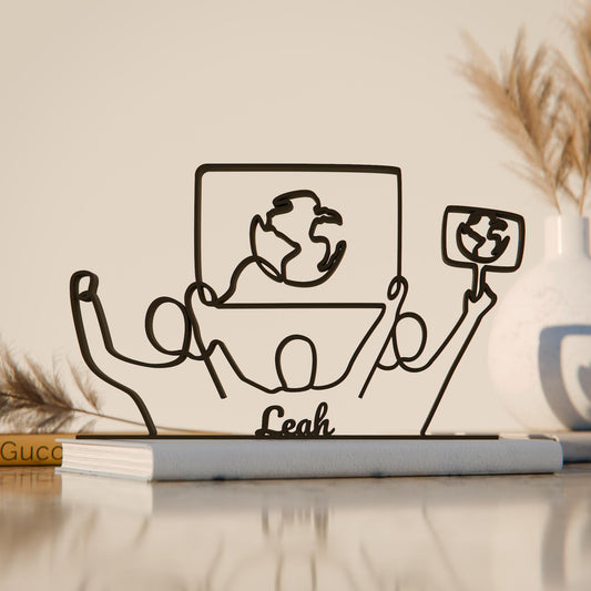 Eco Activist 02 - Customized Line Art Figure