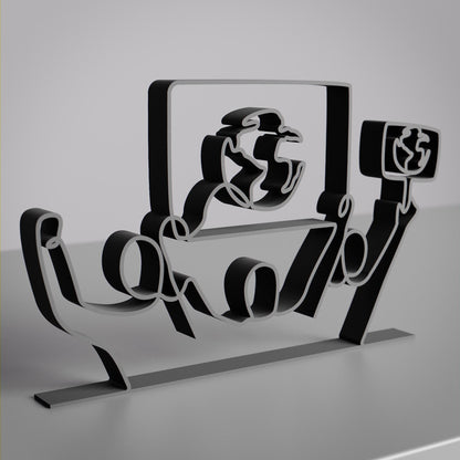 Eco Activist 02 - Customized Line Art Figure