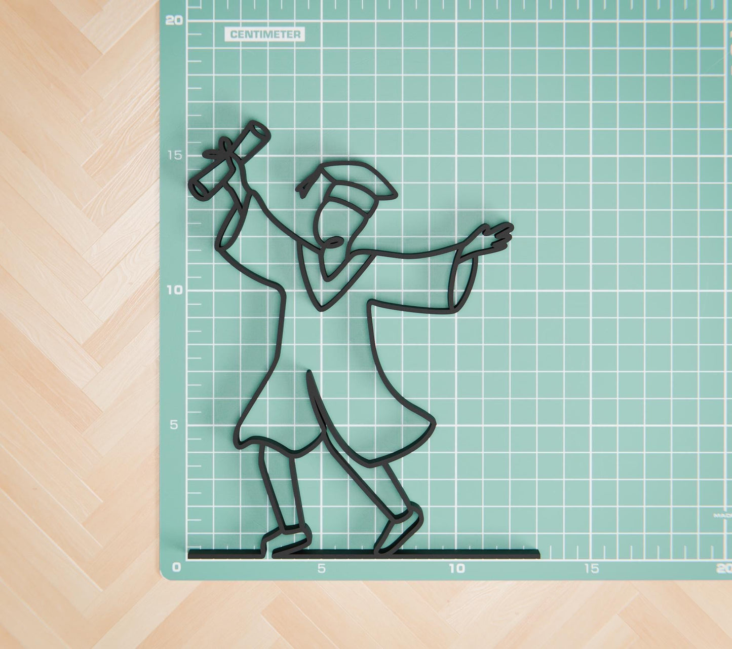 Graduate - Customized Line Art Figure