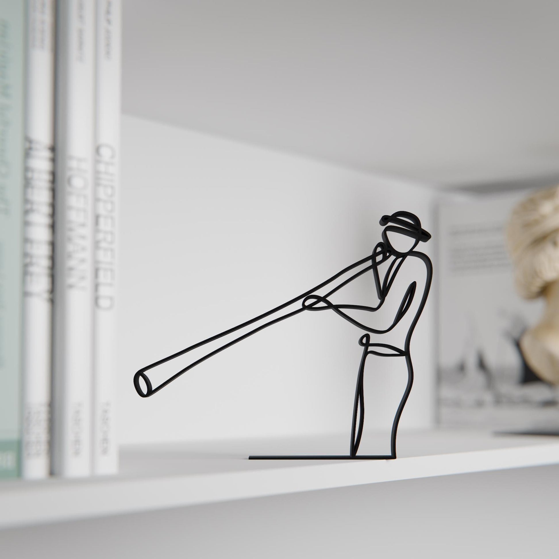Didgeridoo Player - Customized Line Art Figure