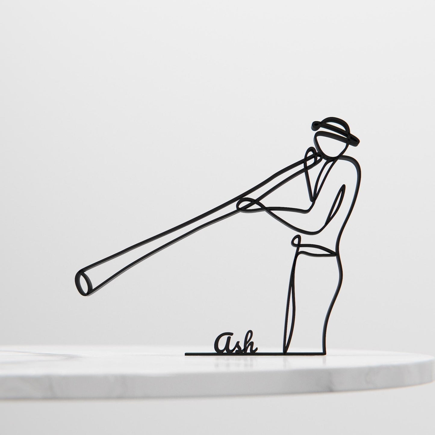 Didgeridoo Player - Customized Line Art Figure