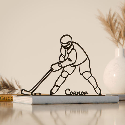NHL Hockey Player - Customized Line Art Figure
