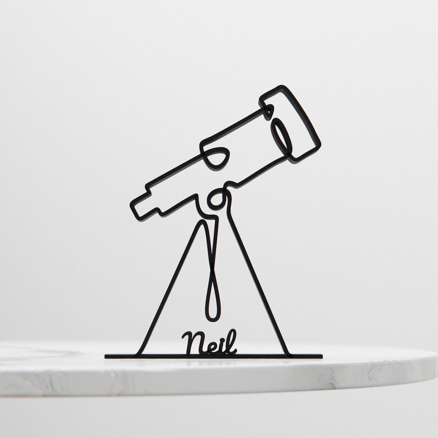 Telescope - Customized Line Art Figure