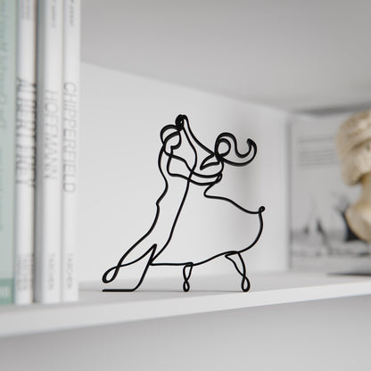 Tango Dancers - Line Art Figure