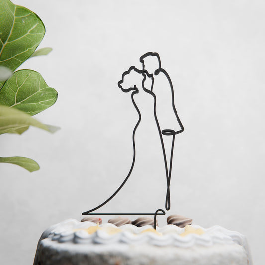 Wedding Cake Topper - Line Art Figure