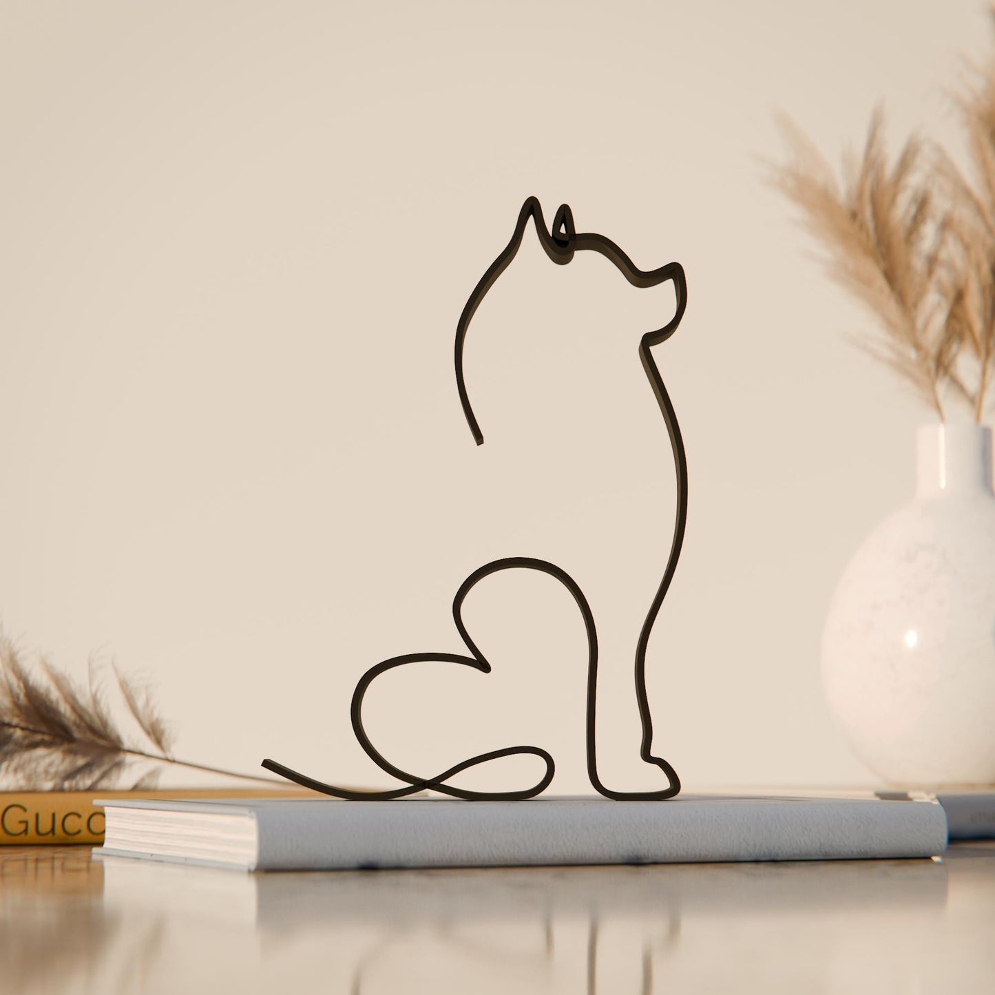 Pomeranian Dog 12 - Line Art Figure