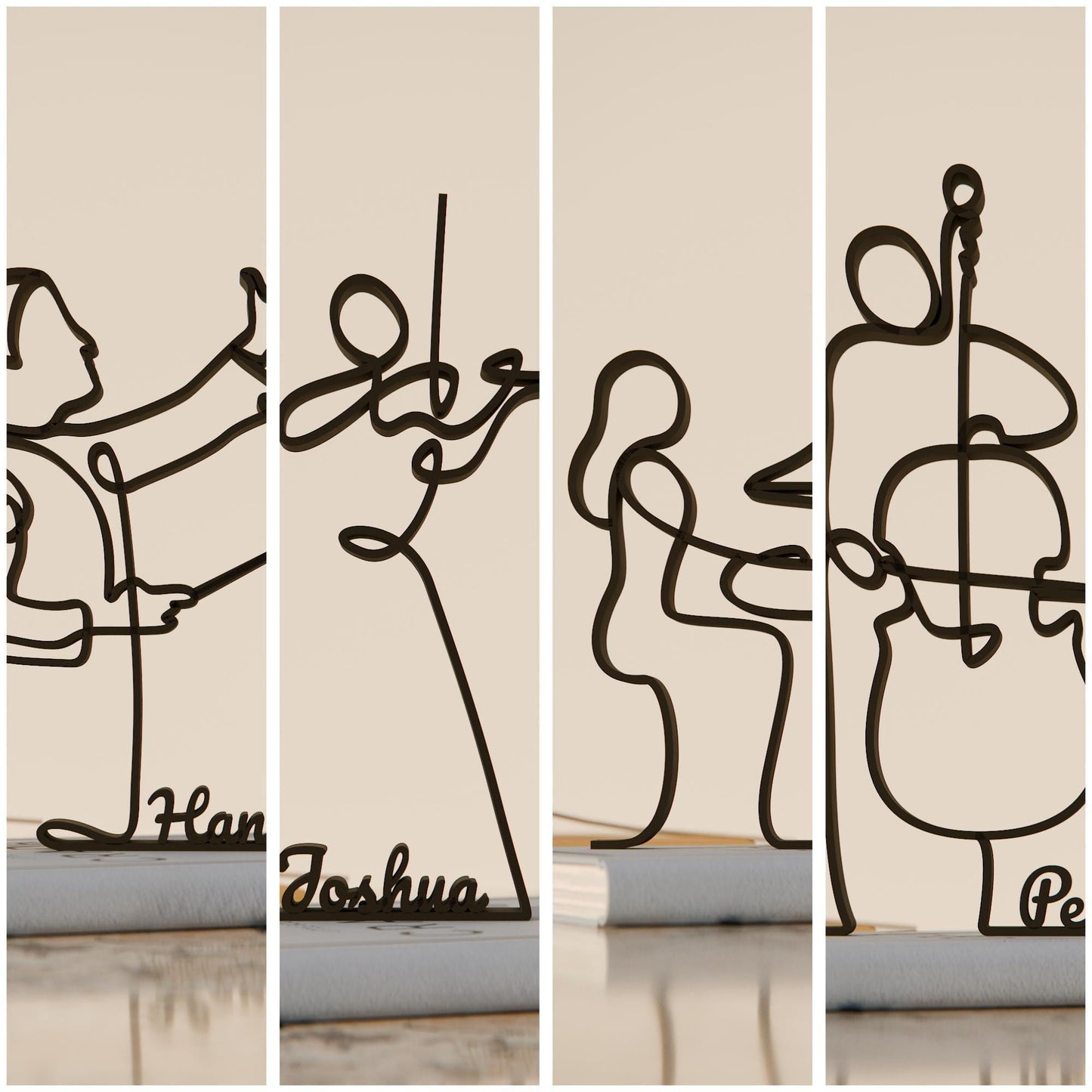 Symphony Orchestra - Customized Line Art Figures