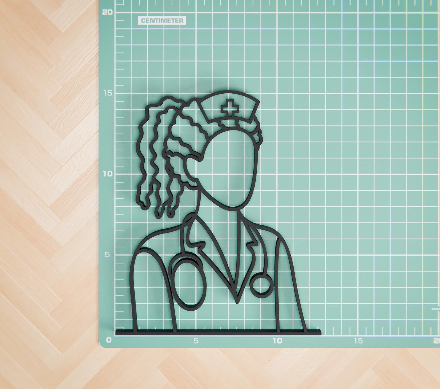 Nurse 02 - Customized Line Art Figure