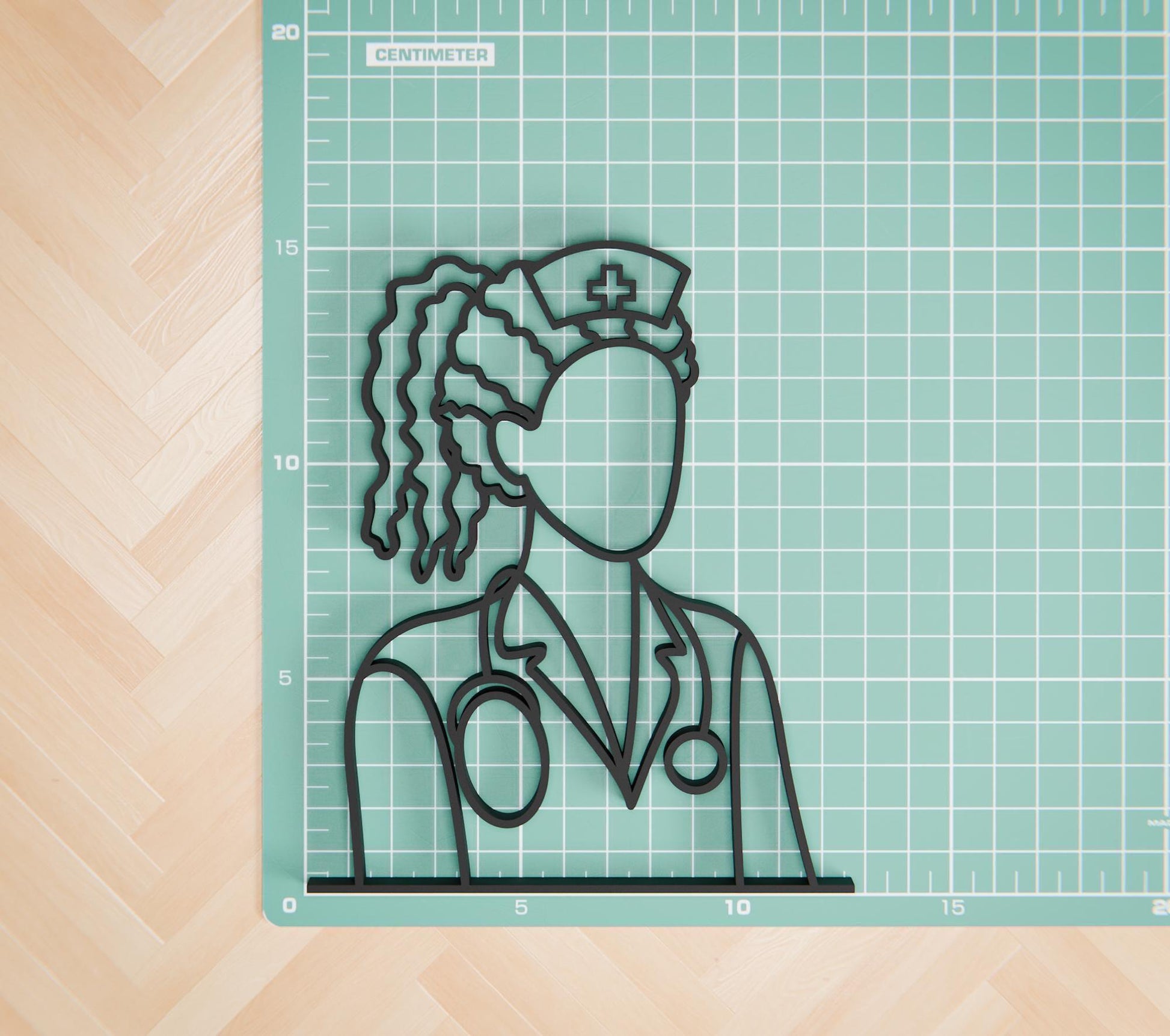 Nurse 02 - Customized Line Art Figure