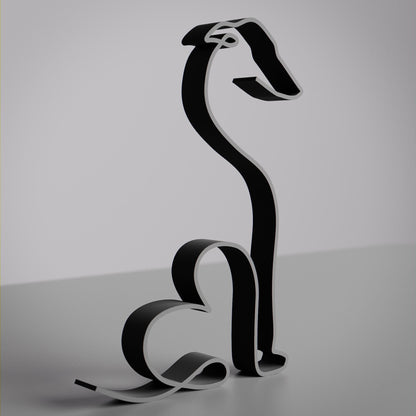 Greyhound Dog 10 - Line Art Figure