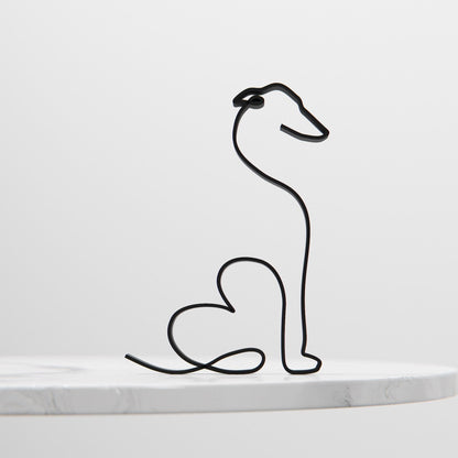 Greyhound Dog 10 - Line Art Figure