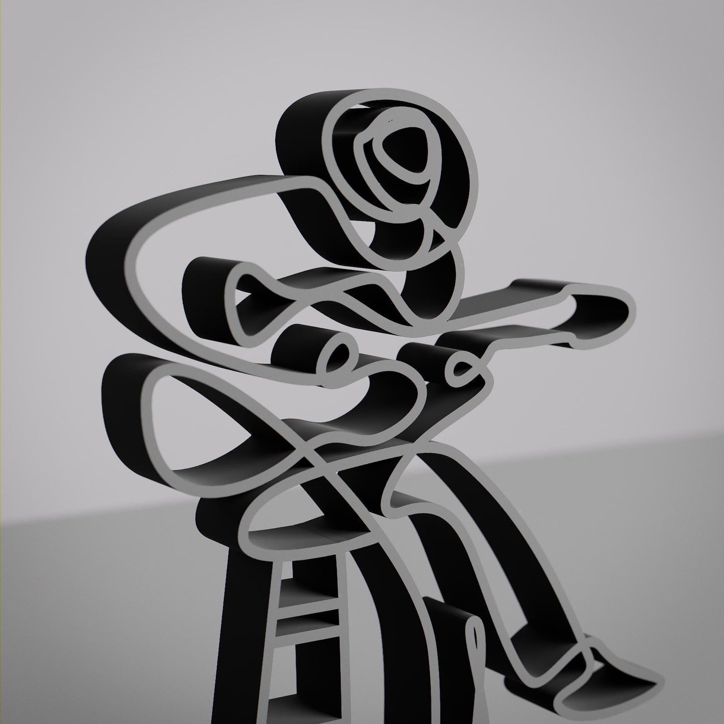 Acoustic Guitarist - Customized Line Art Figure