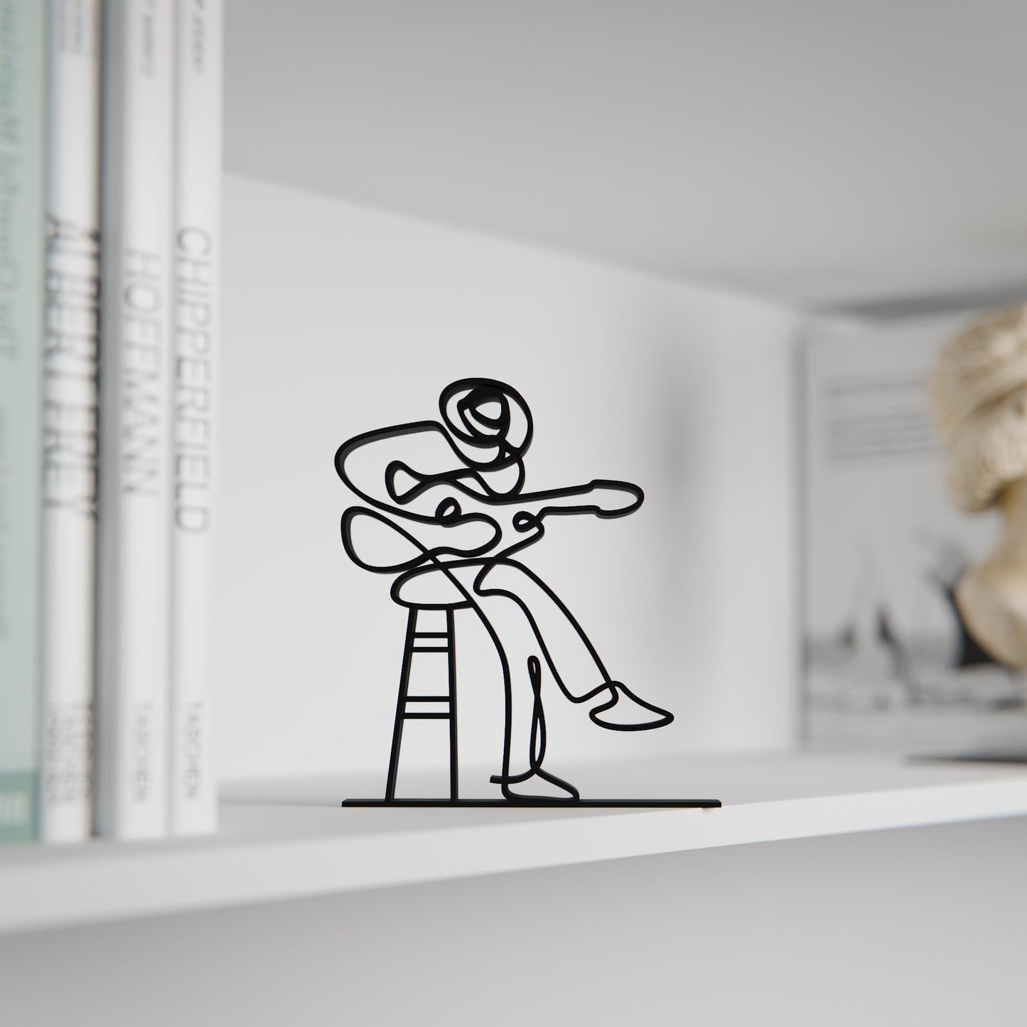Acoustic Guitarist - Customized Line Art Figure