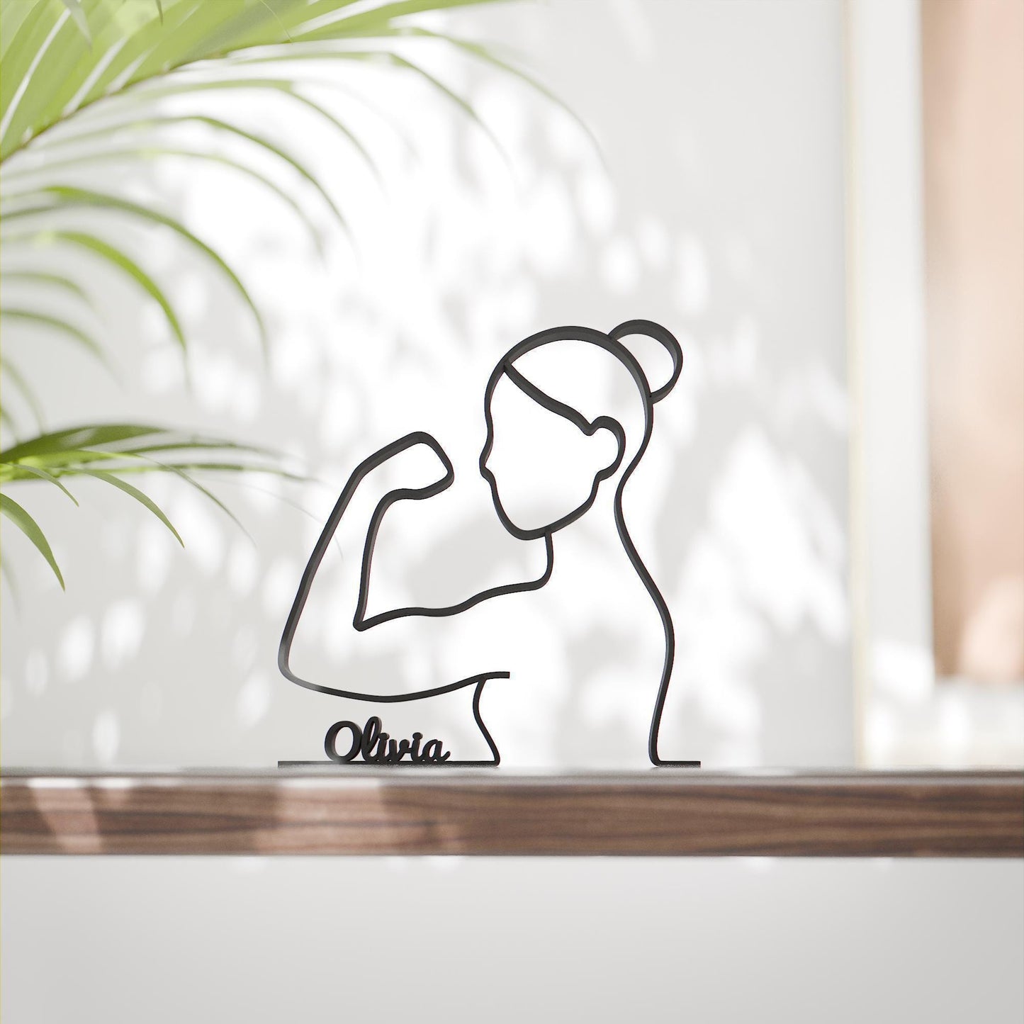 Feminist/We Can Do It - Customized Line Art Figure