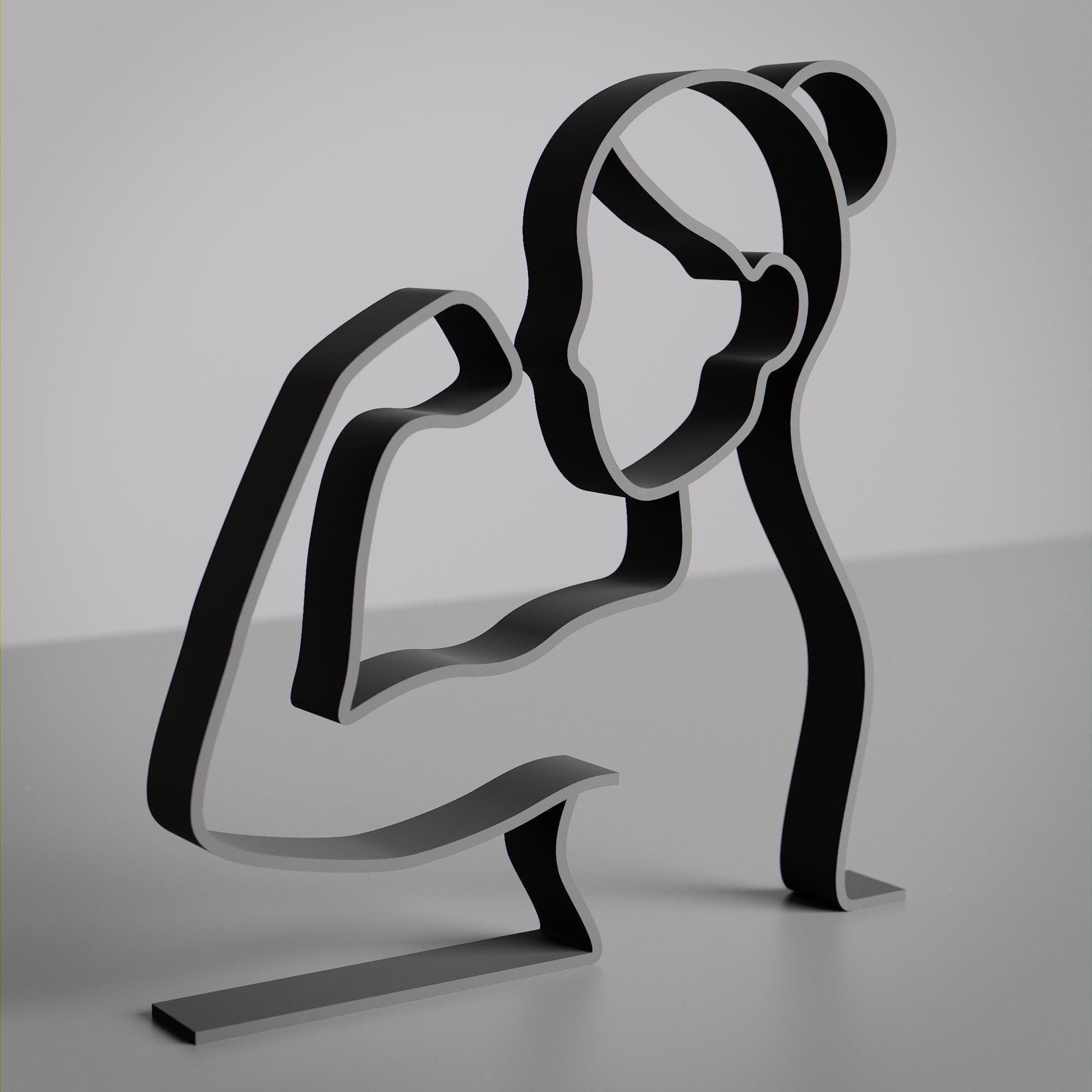 Feminist/We Can Do It - Customized Line Art Figure