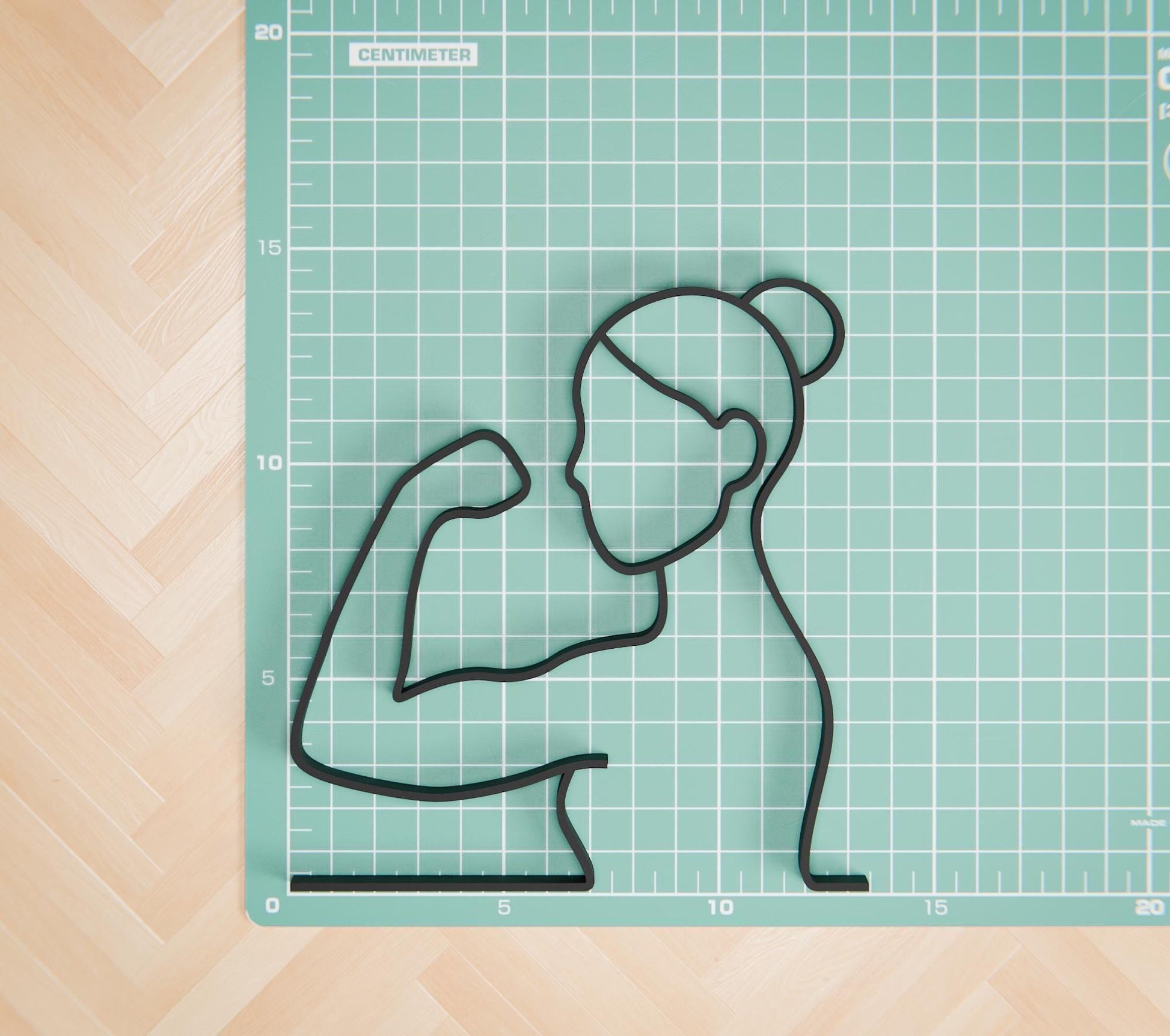 Feminist/We Can Do It - Customized Line Art Figure