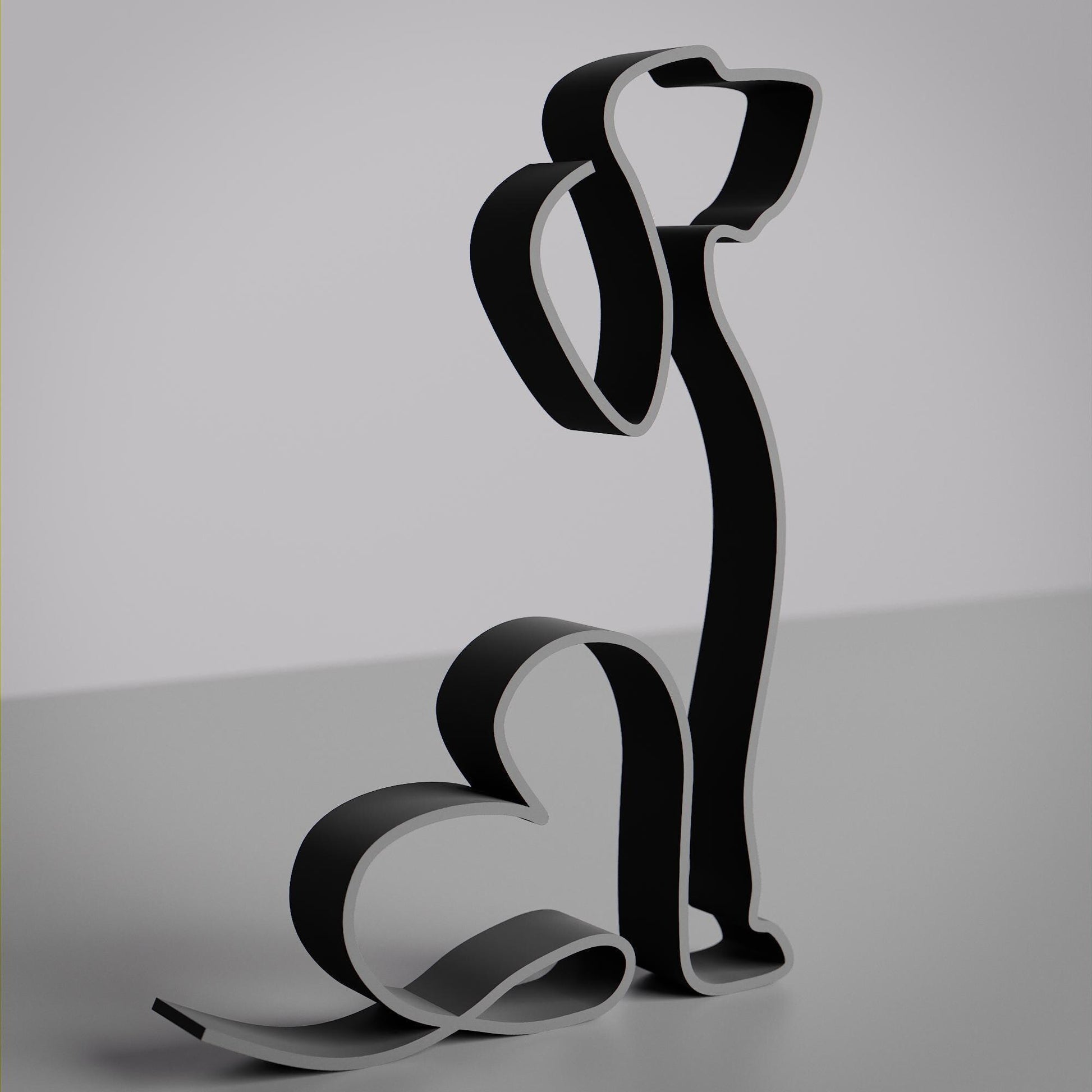 Basset Hound Dog 39 - Line Art Figure