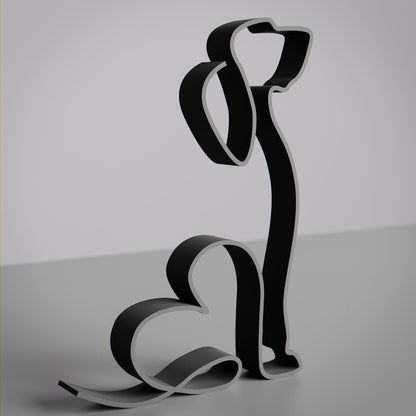 Basset Hound Dog 39 - Line Art Figure