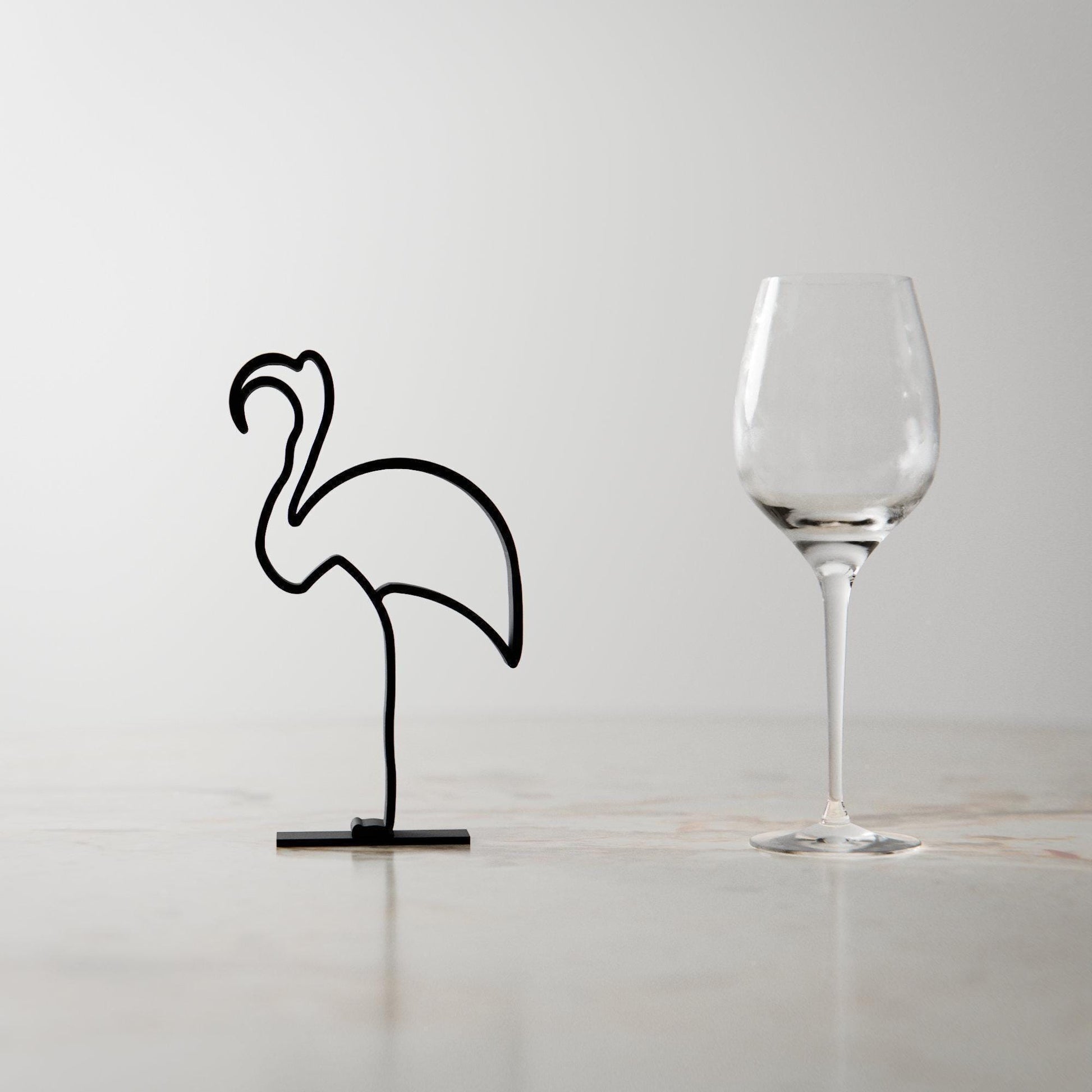 Picasso's Flamingo - Line Art Figure
