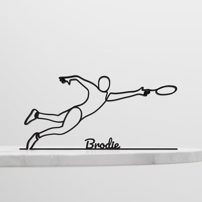Frisbee Player 02 - Customized Line Art Figure