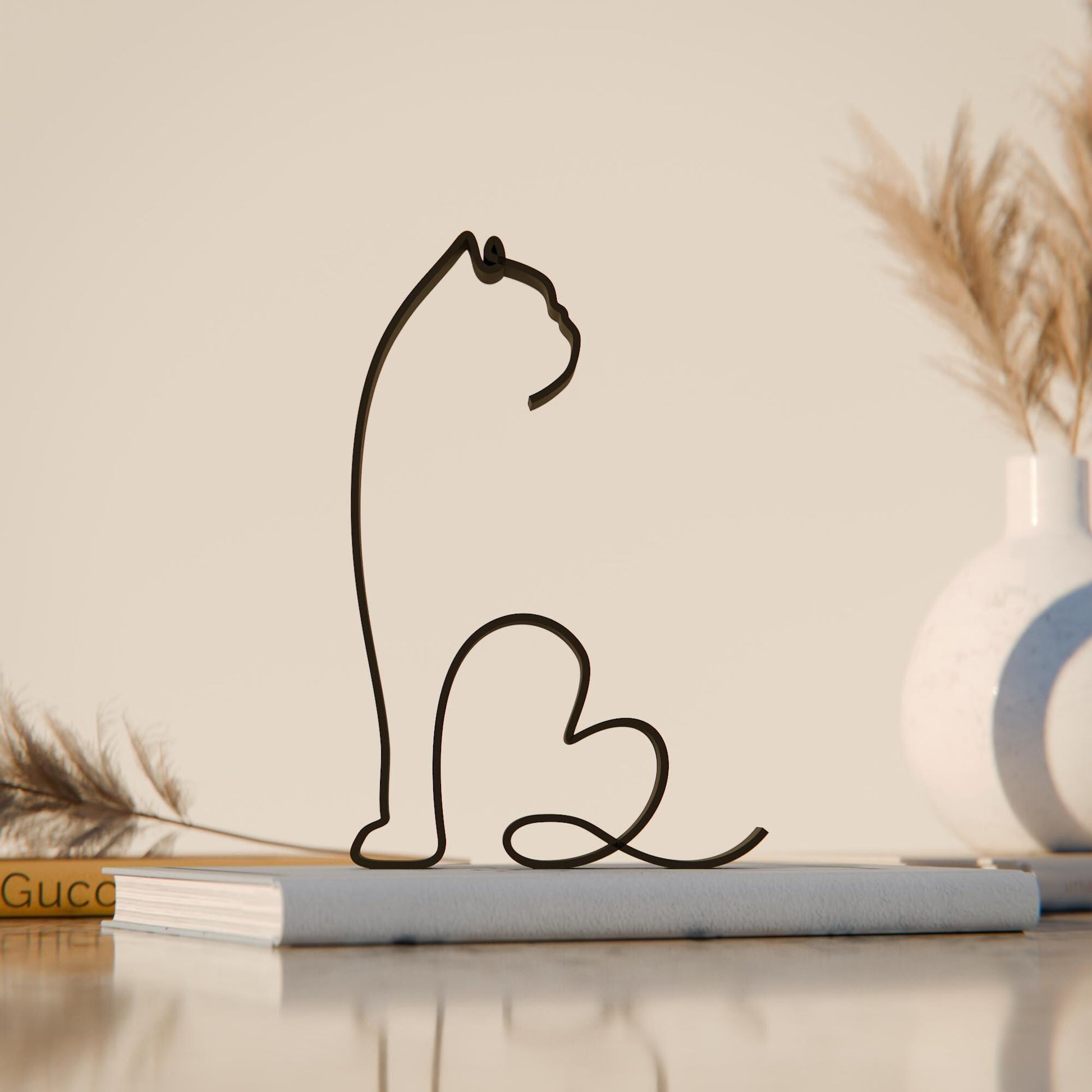 Exotic Shorthair Cat 07 - Line Art Figure