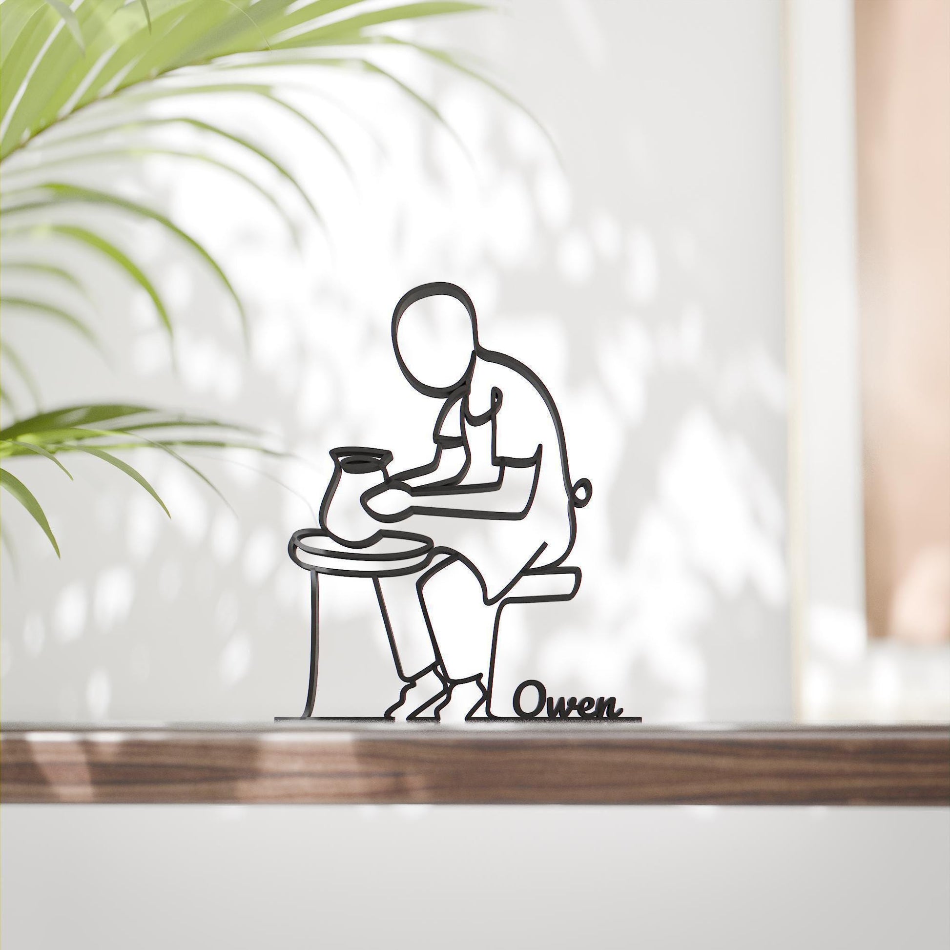 Ceramic Artist - Customized Line Art Figure