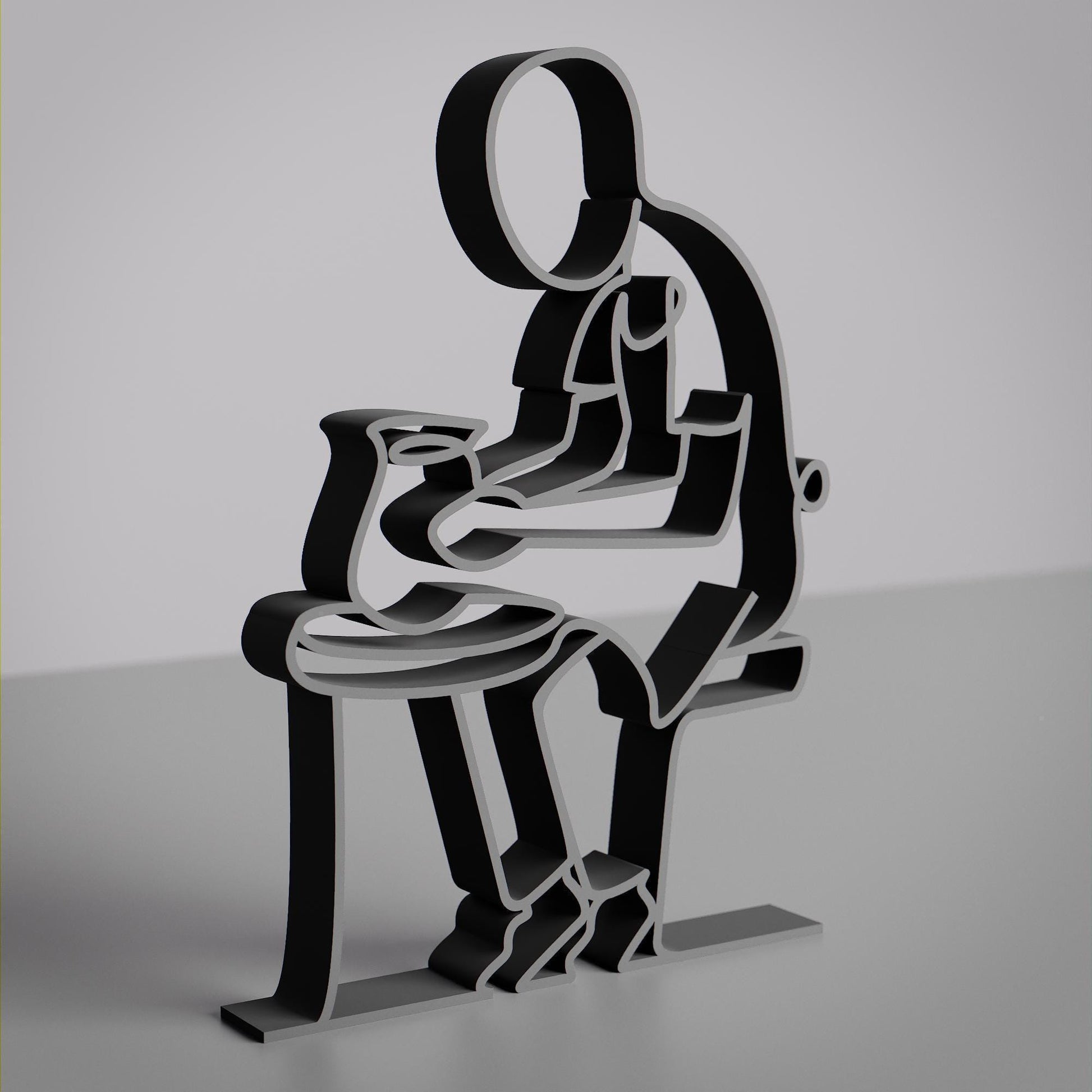 Ceramic Artist - Customized Line Art Figure