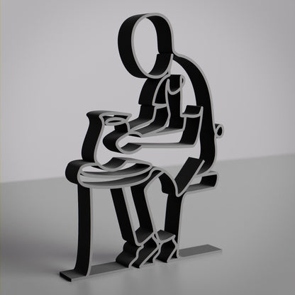 Ceramic Artist - Customized Line Art Figure