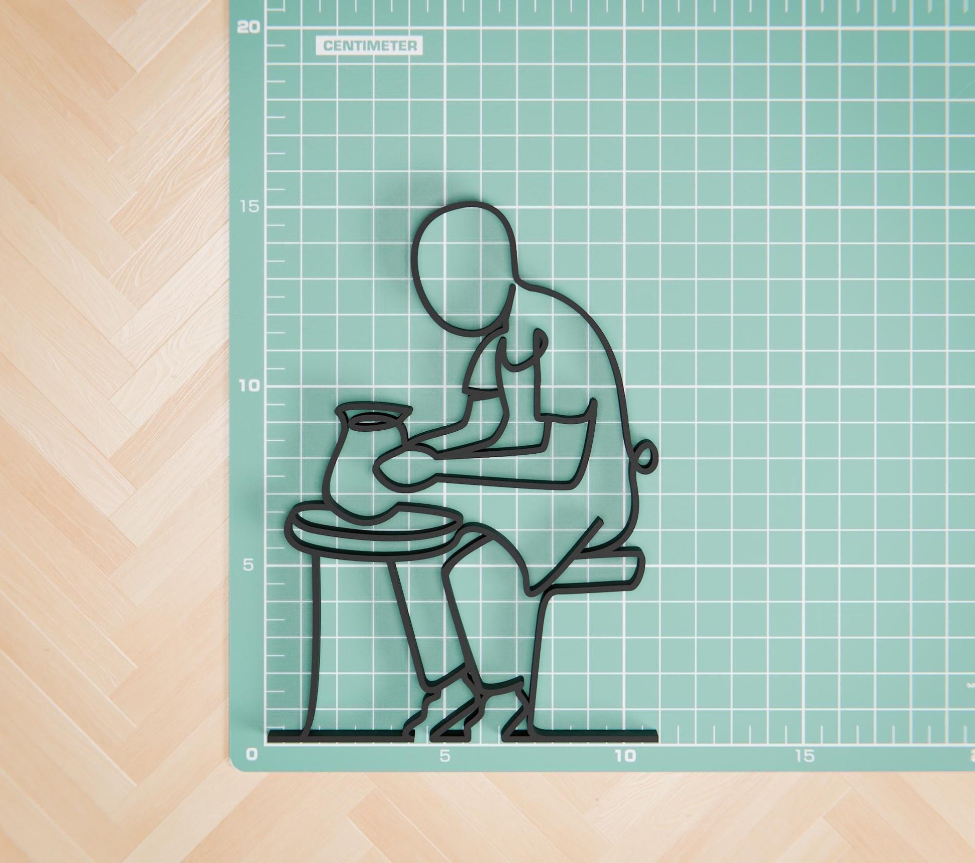 Ceramic Artist - Customized Line Art Figure