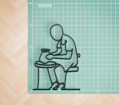 Ceramic Artist - Customized Line Art Figure