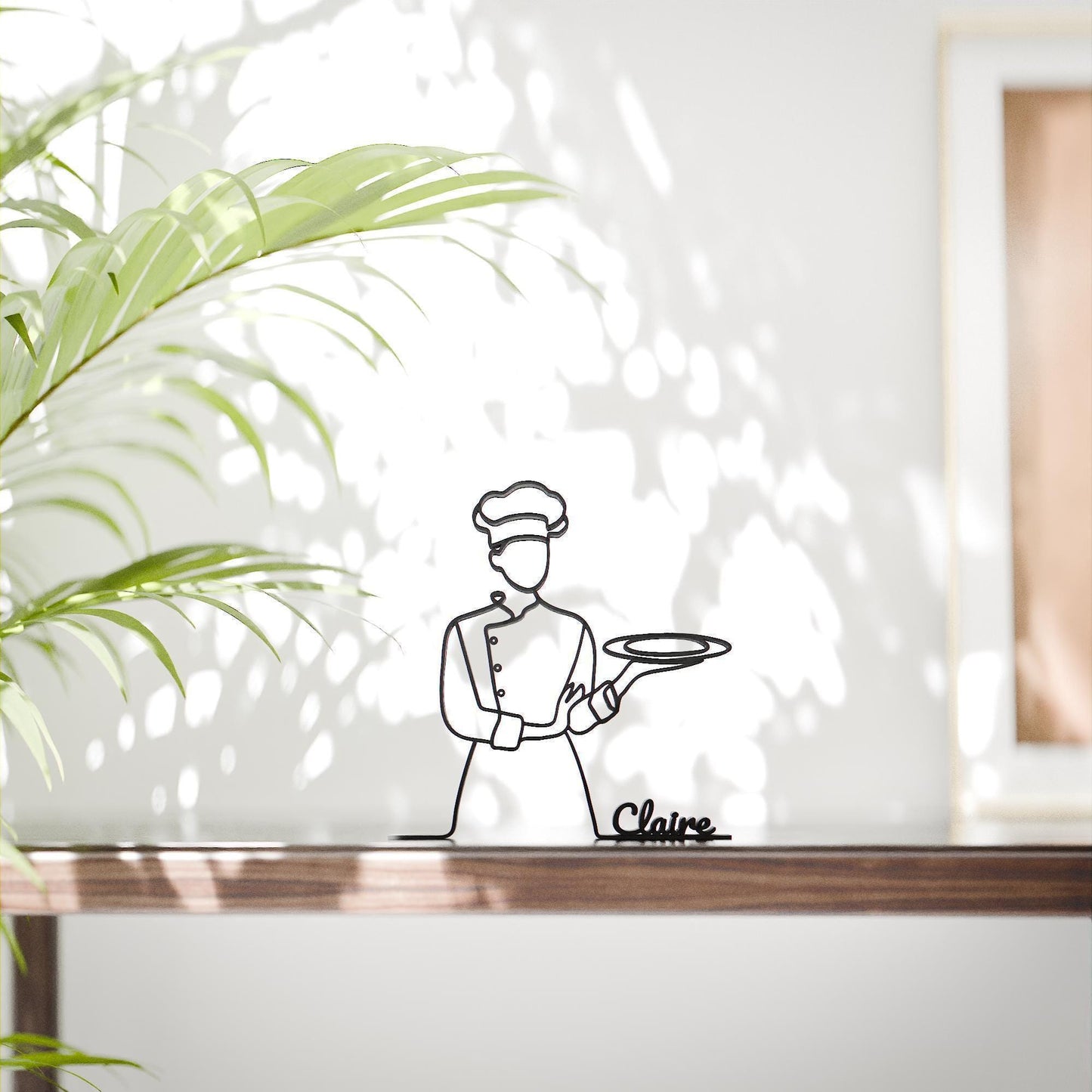 Female Chef - Customized Line Art Figure