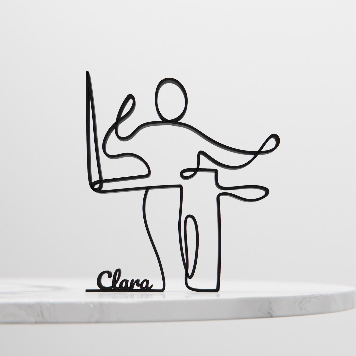 Theremin Player - Customized Line Art Figure