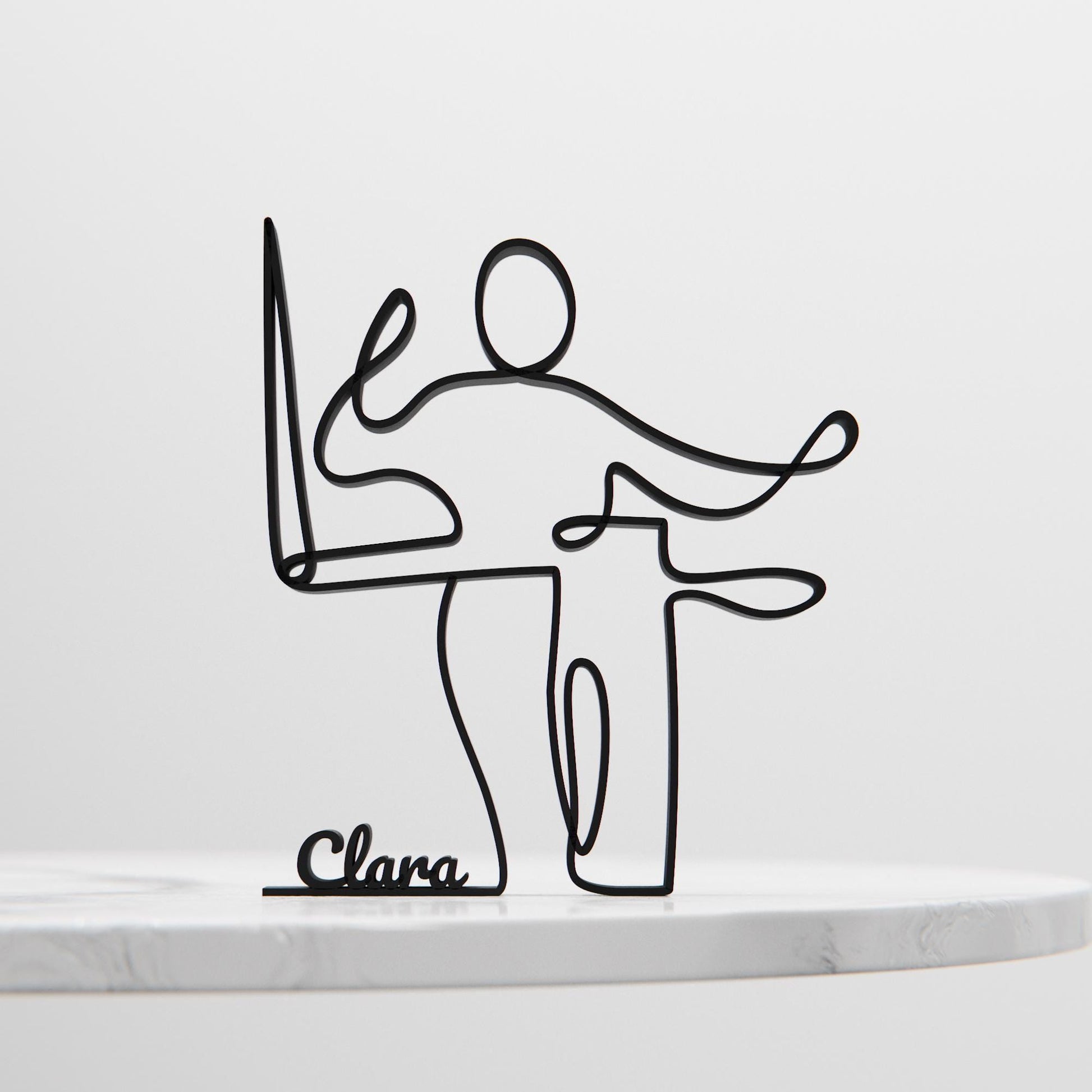 Theremin Player - Customized Line Art Figure
