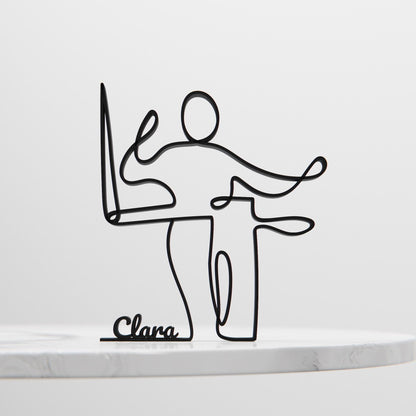 Theremin Player - Customized Line Art Figure