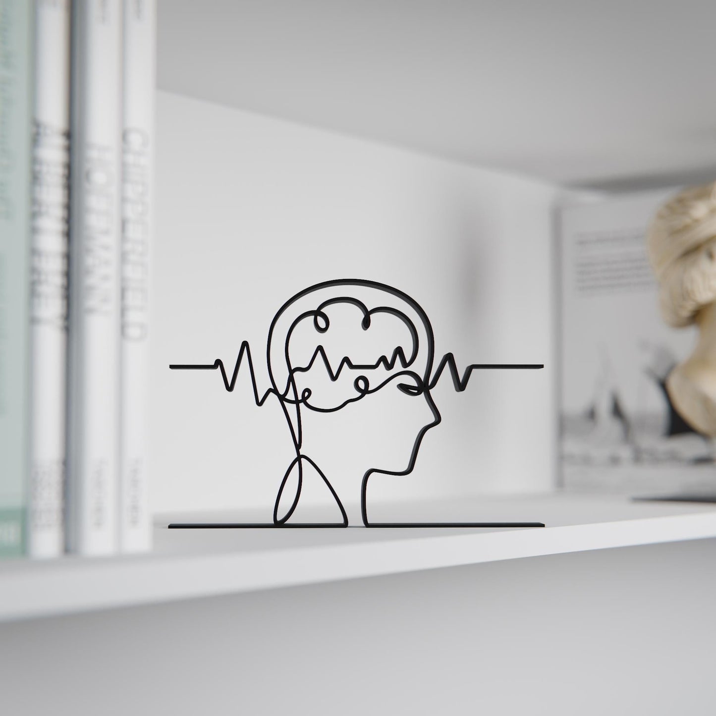 Personalized Neurologist Figure - Minimalist Line Art Sculpture